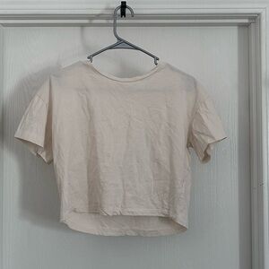 ISA & ELLA | Cream Crop Top for Women | Size Medium